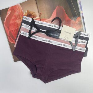 NWT Calvin Klein Women Ribbed Boyshorts 3 Pack